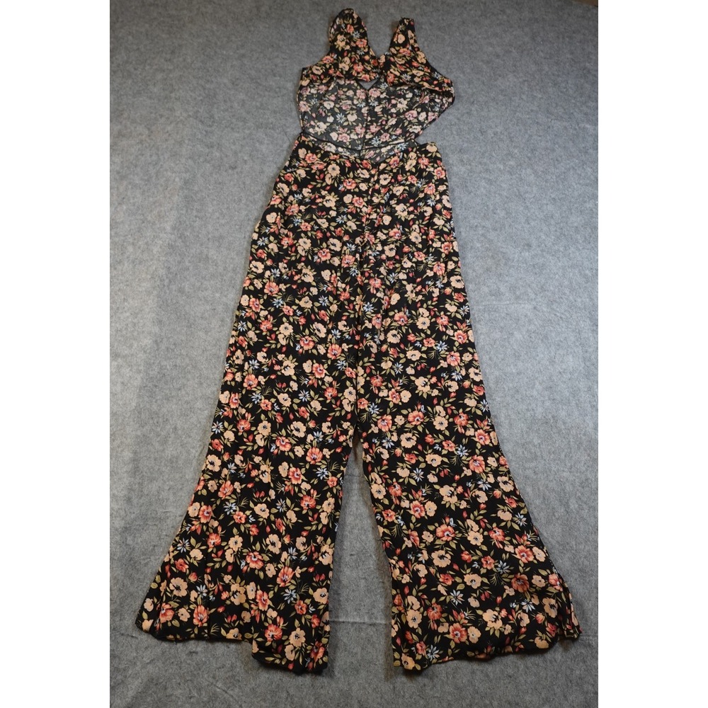Reformation Jumpsuit Women Small Floral Plunge Wide Leg Sleeveless Open Back - Picture 7 of 15